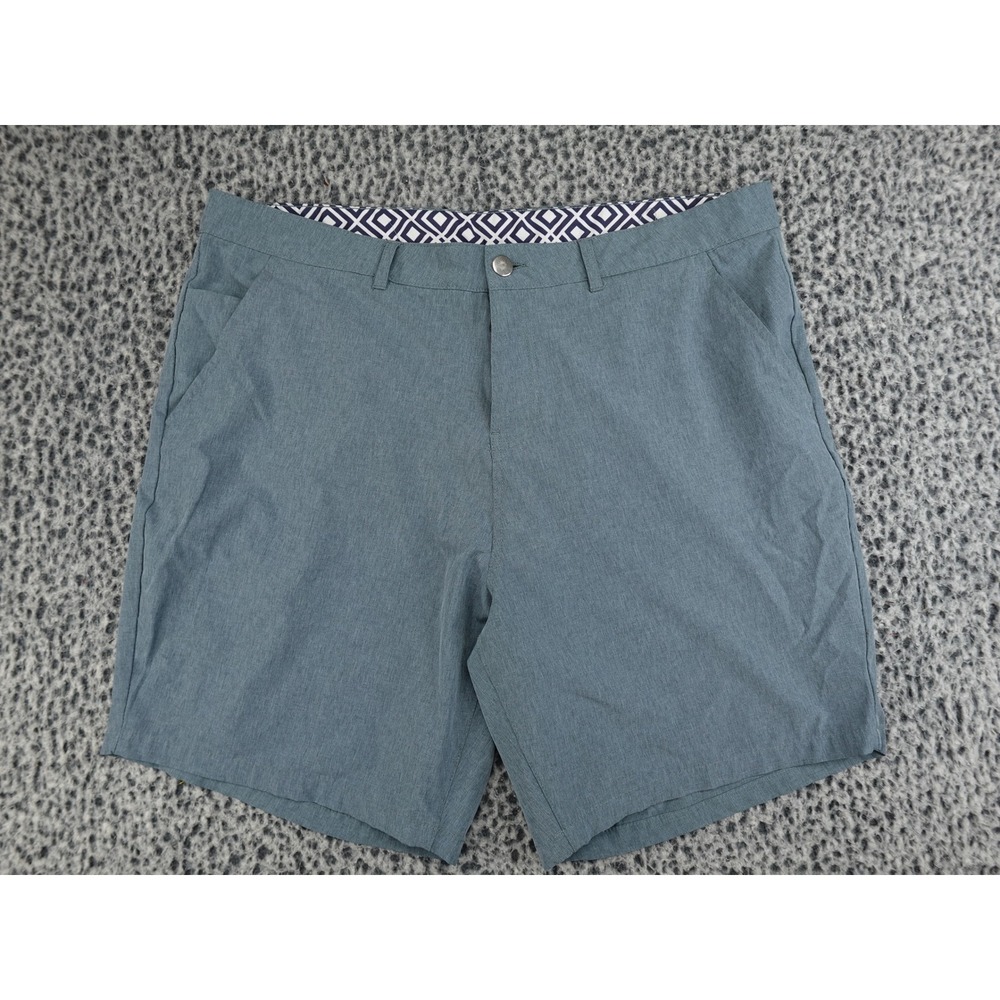 Trunks Surf & Swim Hybrid Shorts Mens 36 Blue Grey Excellent Heathered Quick Dry